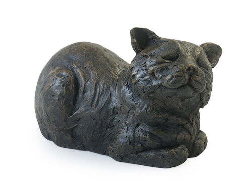 Contented Cat Figurine Urn